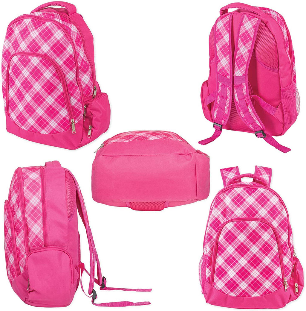 Pink Preppy Plaid Backpack