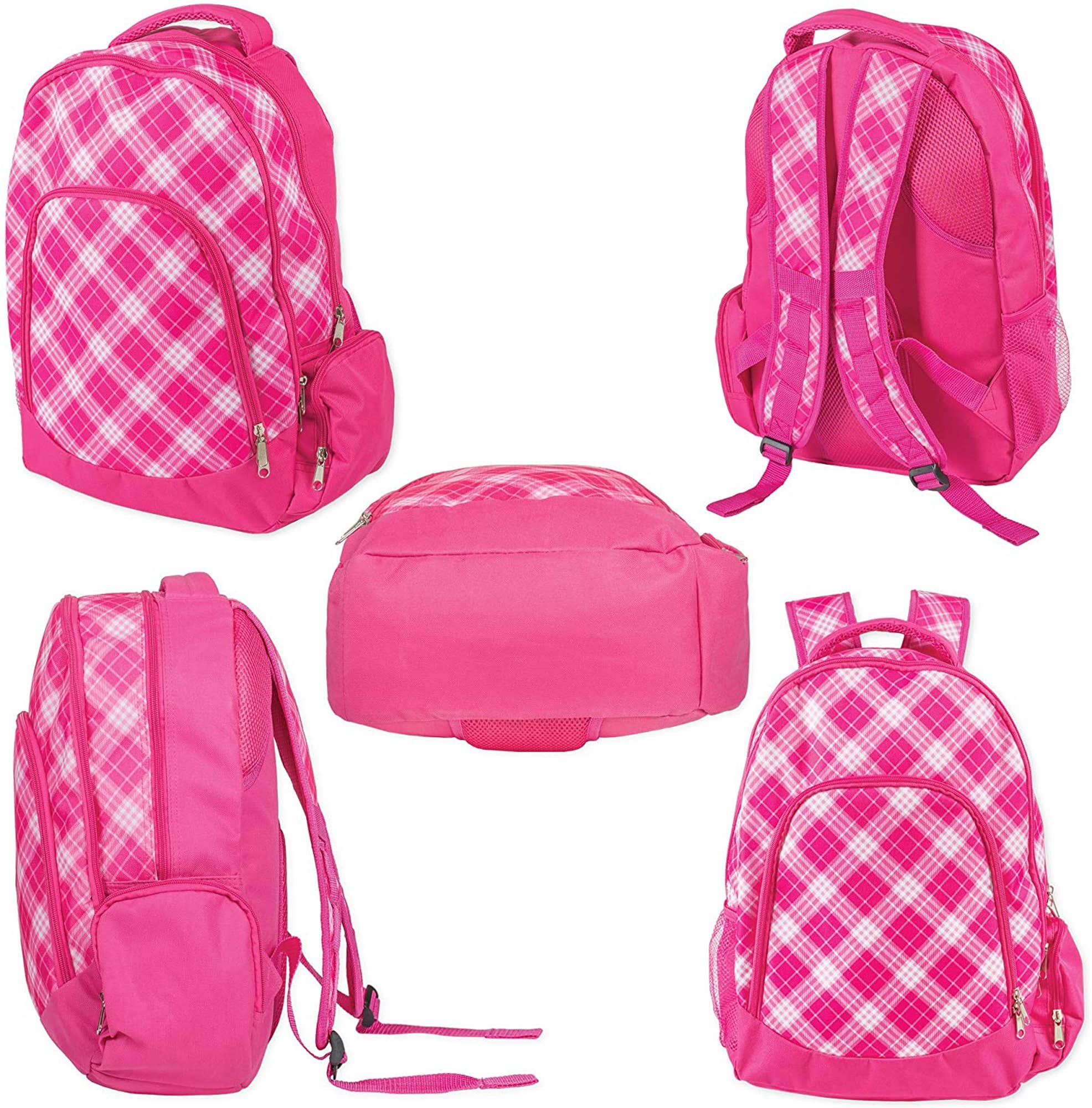 Pink Preppy Plaid Backpack
