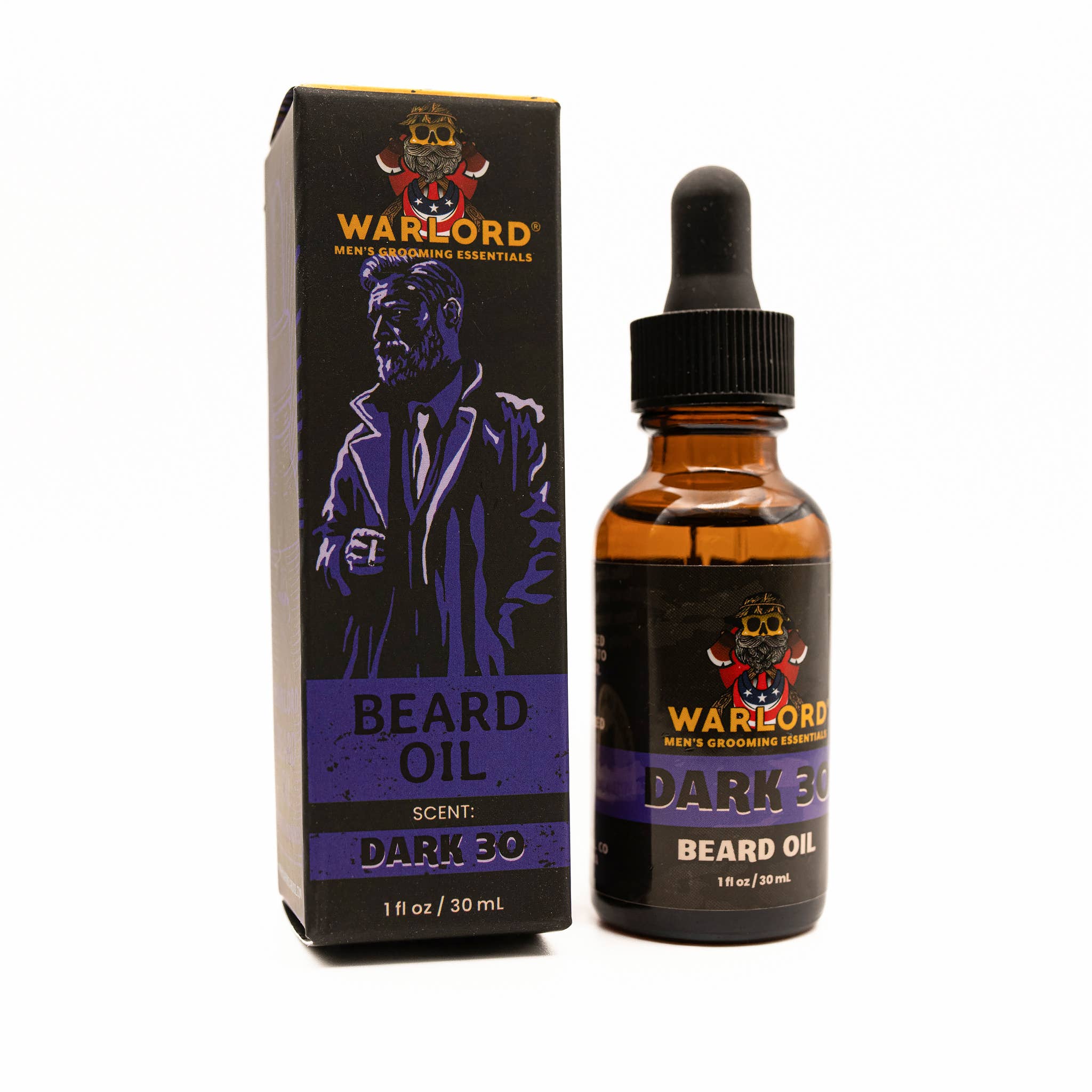 Warlord - Men's Grooming Essentials | Veteran Owned - Dark 30 Beard Oil