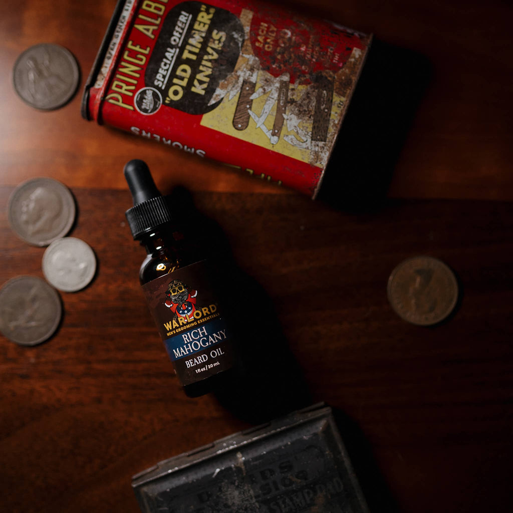 Warlord - Men's Grooming Essentials | Veteran Owned - Rich Mahogany Beard Oil