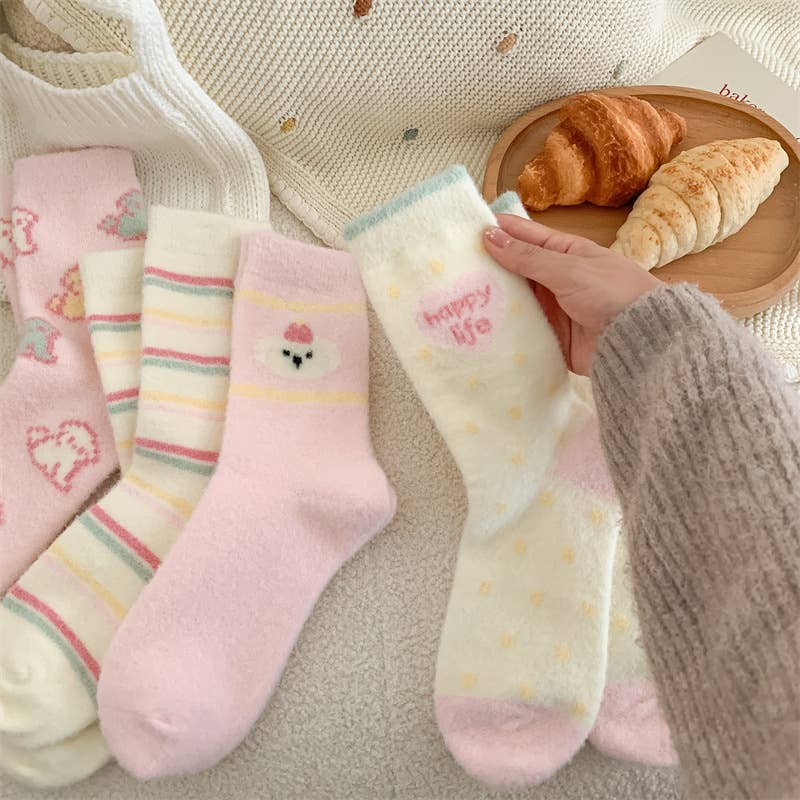 Fuzzy Thick Warm Kawaii Puppy Fluffy Autumn Winter Socks
