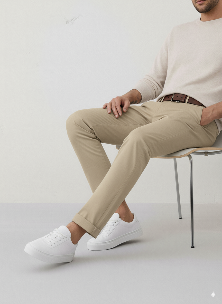 Hawk's Bay - Hawks Bay New Chino Stretch Twill Pants (KHAKI)