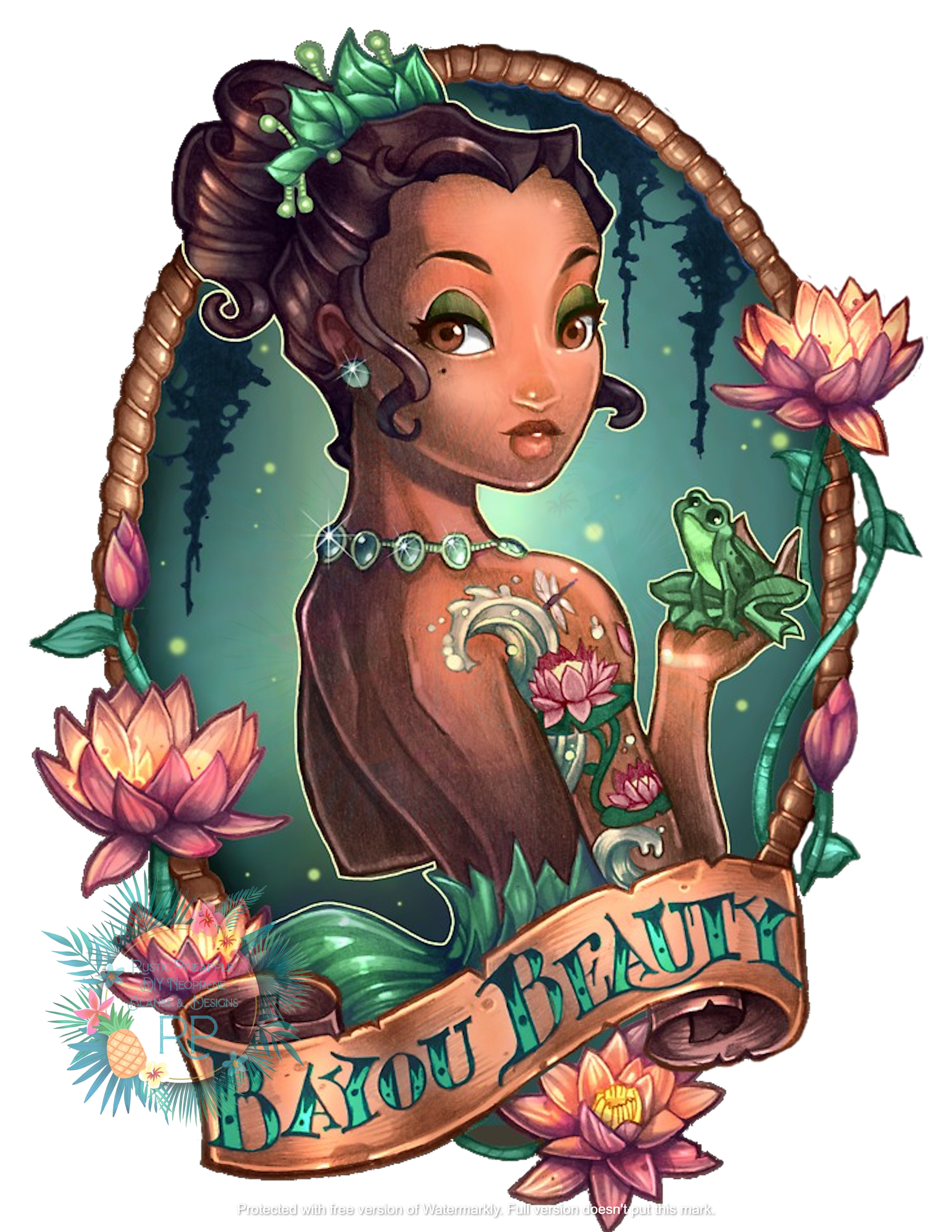 Rustic Pineapple - Tiana T-Shirt Transfer