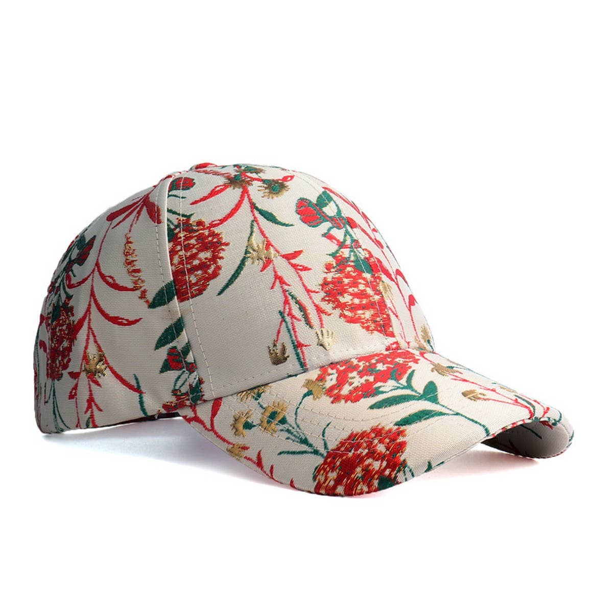 ACCITY - Blue, Red Dandelion Jacquard Baseball Cap Sun Hat_CWAH0991