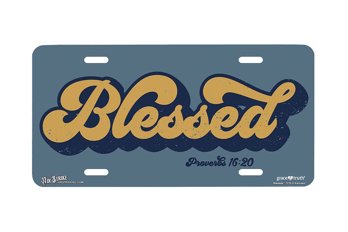 Airstrike - "Blessed" - Decorative License Plate