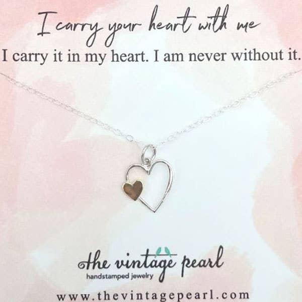 The Vintage Pearl - I Carry Your Heart With Me Necklace (sterling silver)