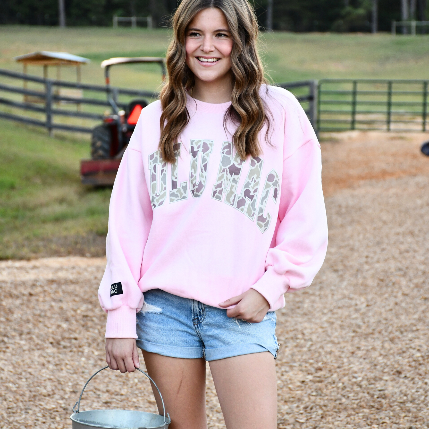 Lulu Mac - Embroidered Sweatshirt - Camo Collection