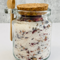 KustumKandy - Unlabeled 8oz Bath Salt Jars with Wooden Spoon