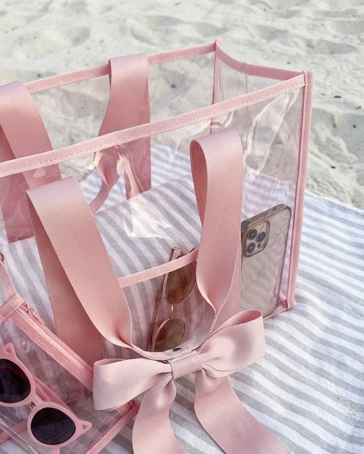 Pink Bow PVC Bags