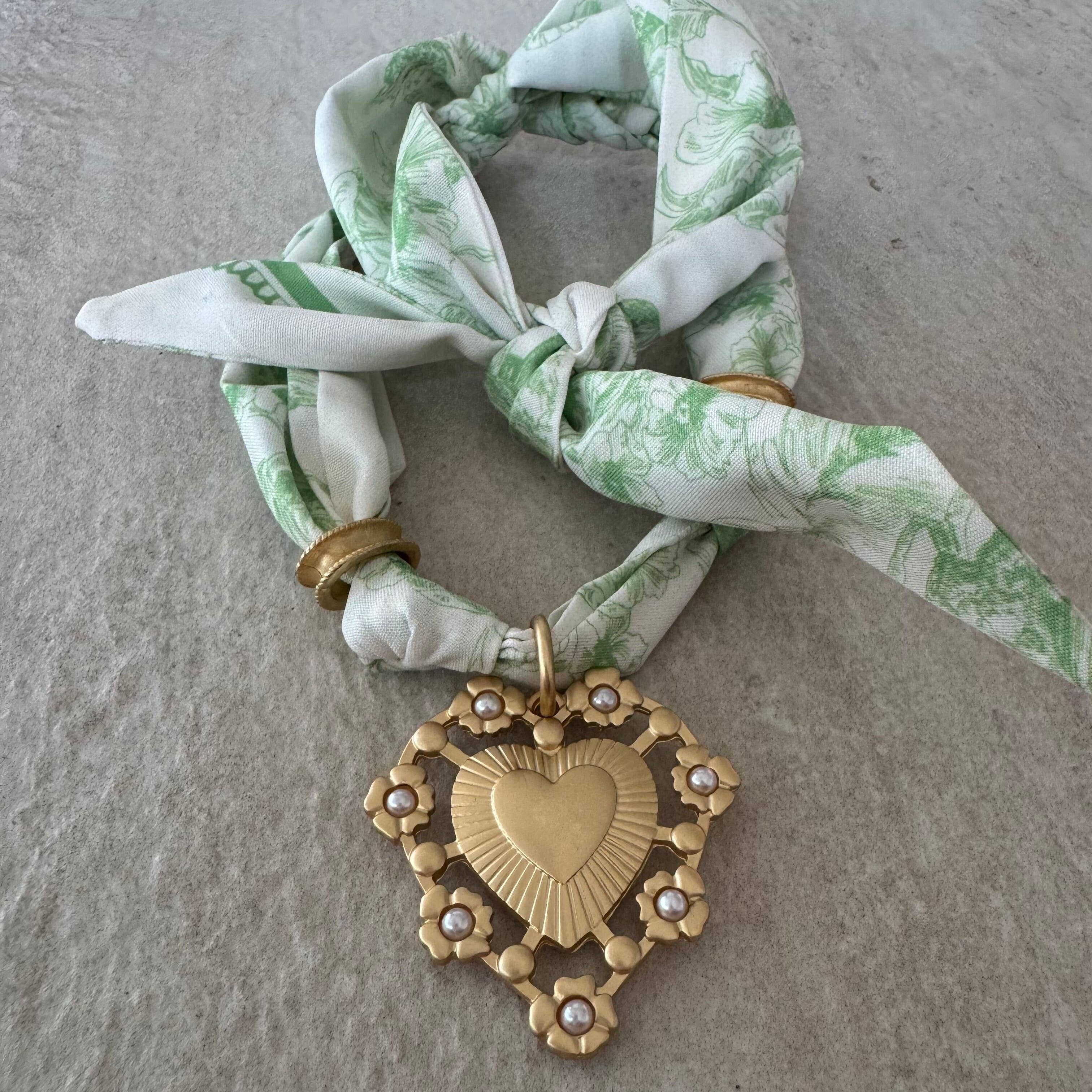 Loulu Designs - Floral Embrace Scarf Necklace