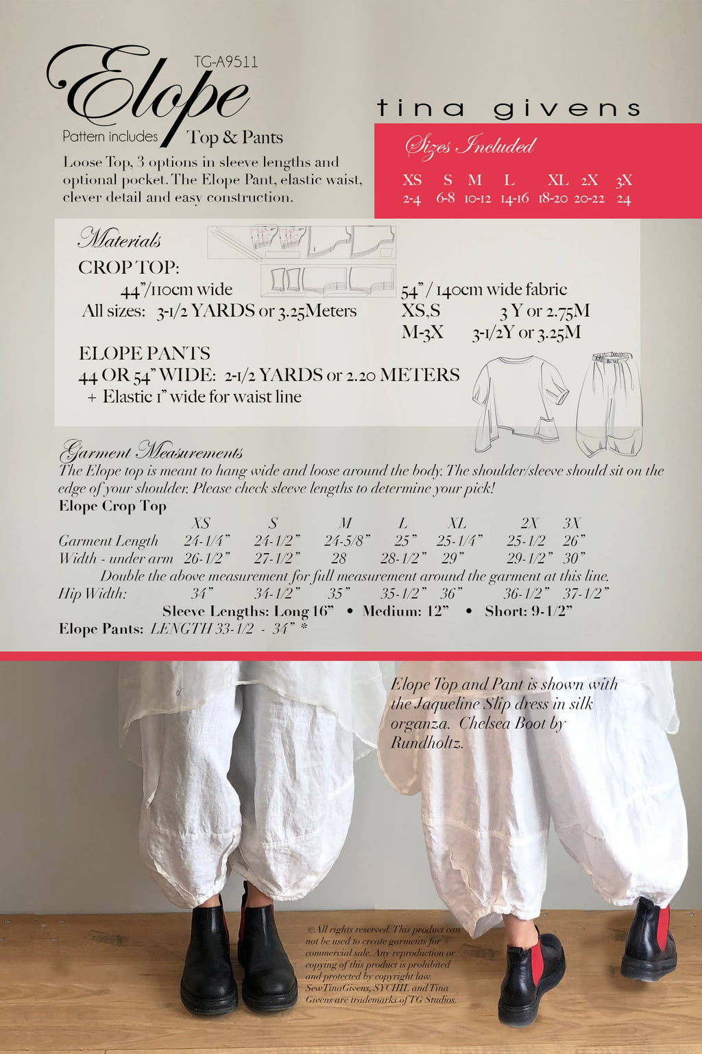 Tina Givens - ELOPE CROP TOP & PANT TG-A9511