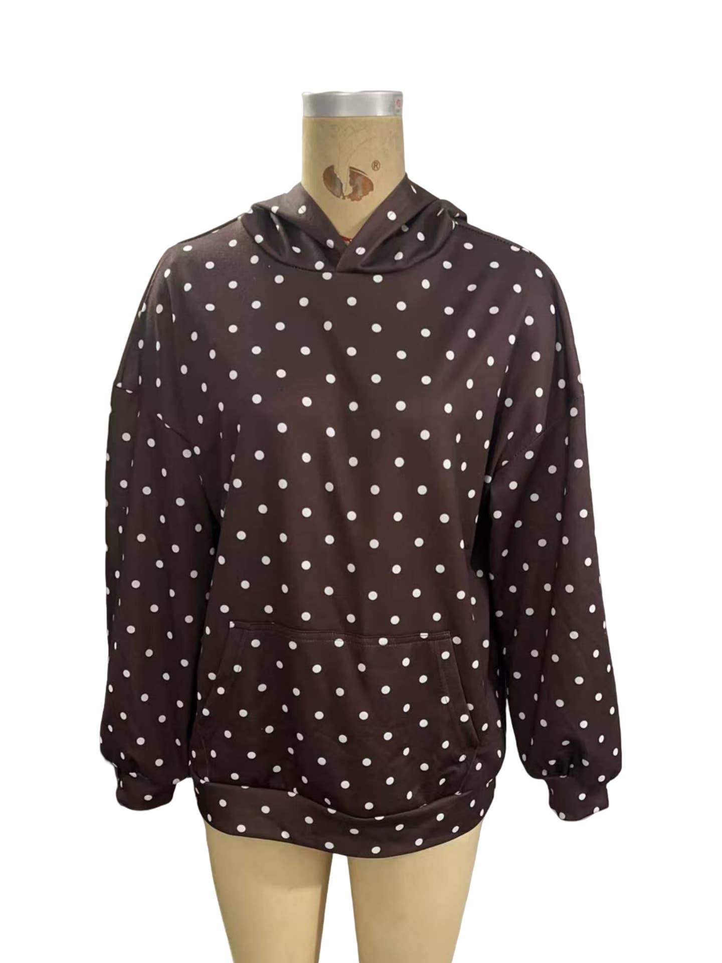 Rosa Clothing - Oversized Polka dot print hoodie