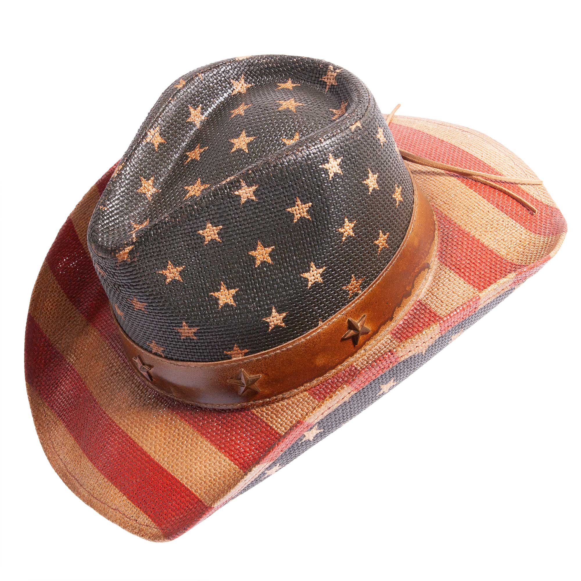 Patriotic Western Cowboy Straw Hat - Style Americana