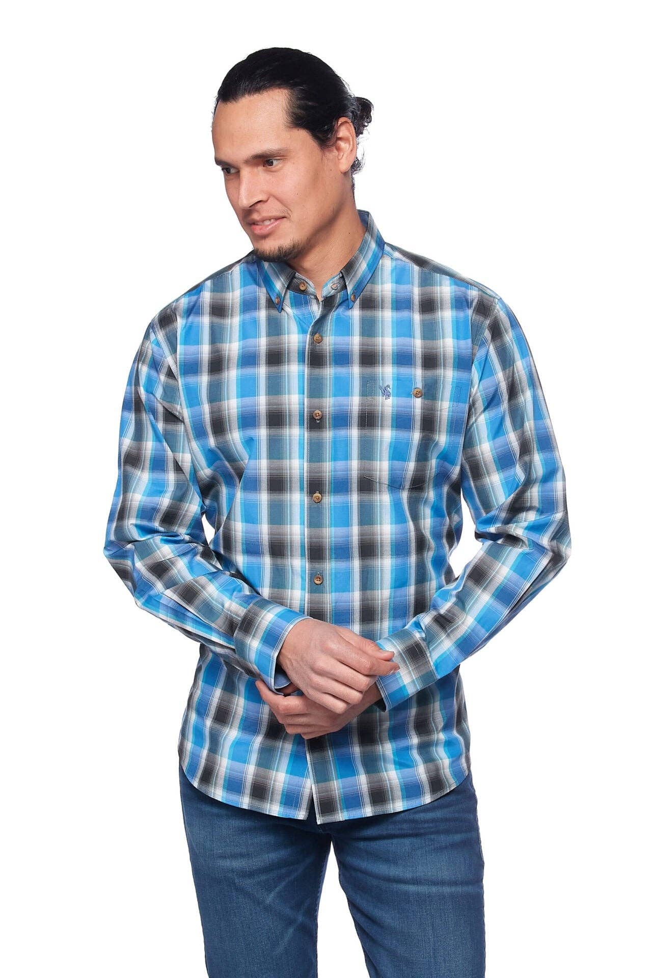 Rodeo Clothing - BUTTON-DOWN PLAID SHIRTS – With Logo