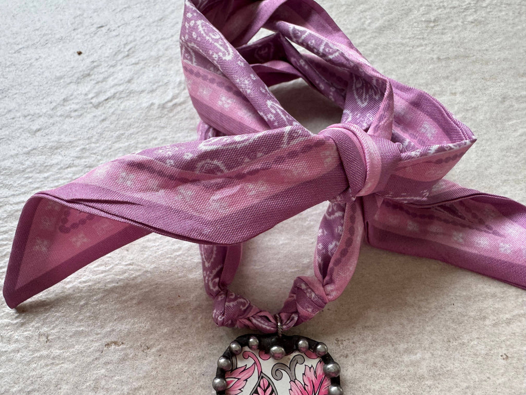 Boho Bloom Heart Scarf Necklace