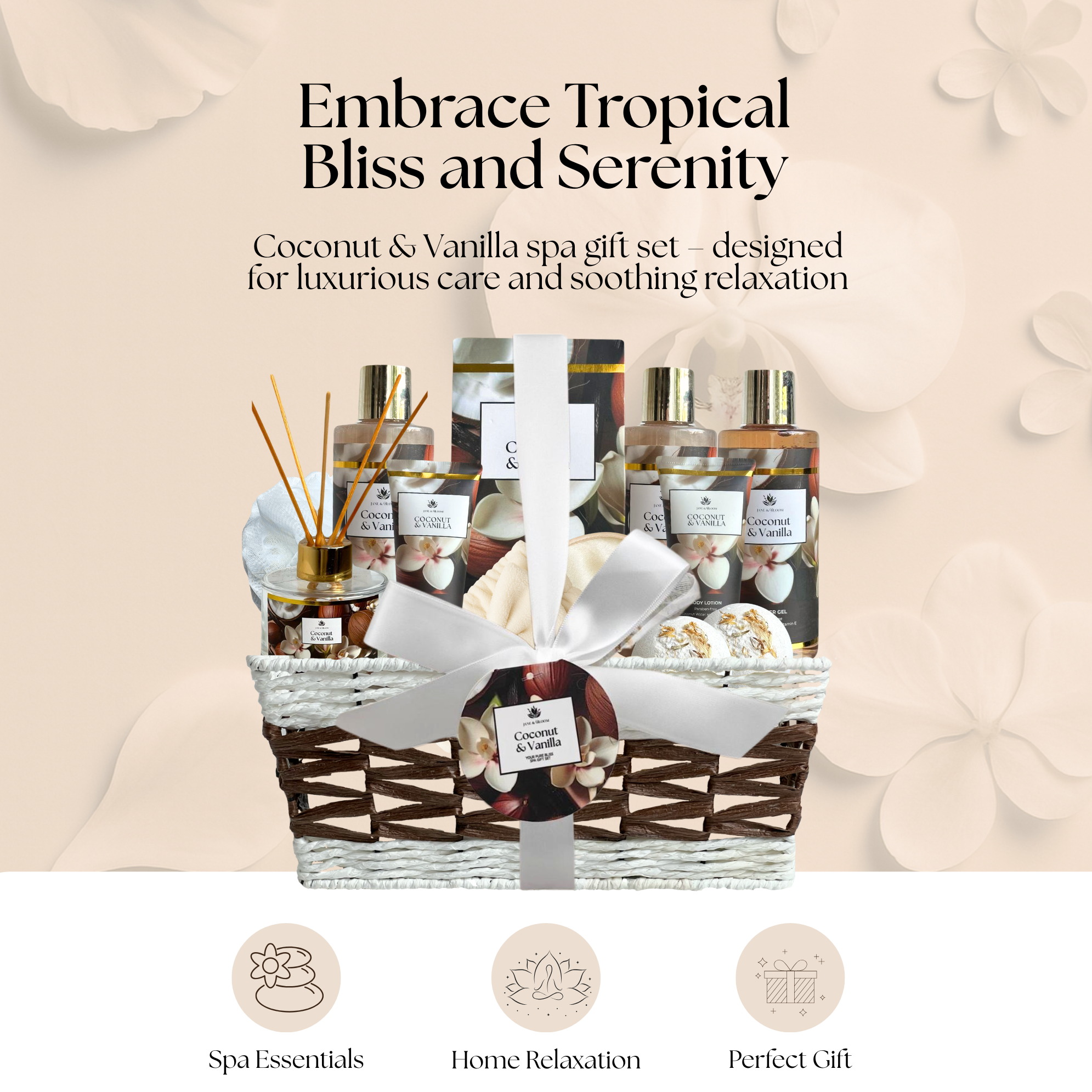 Coconut & Vanilla Luxury Spa Gift Basket