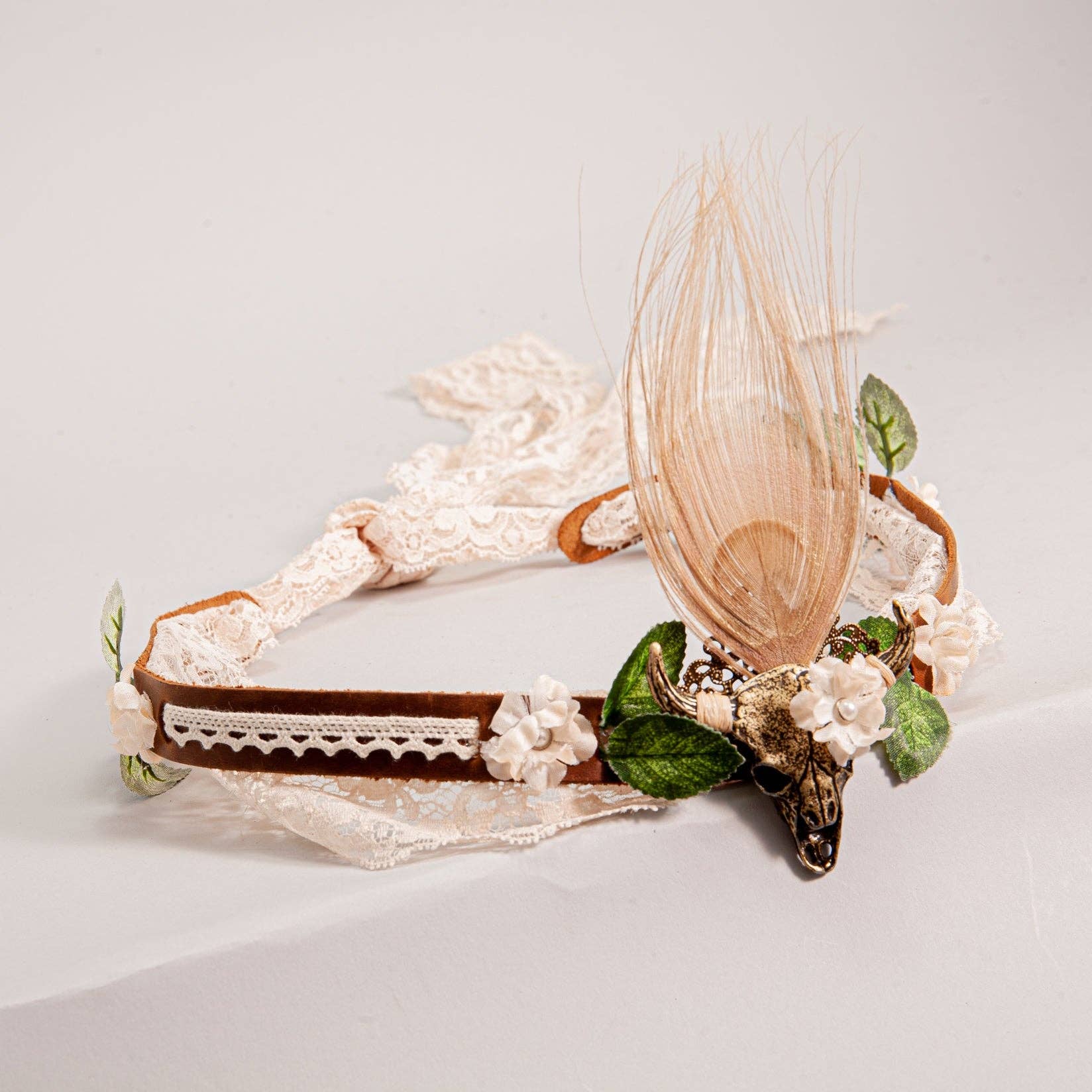 American Hat Makers - Leather and Lace Hat Band - Style True Love