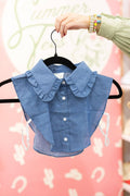 Modesty Layers - DENIM RUFFLE COLLAR