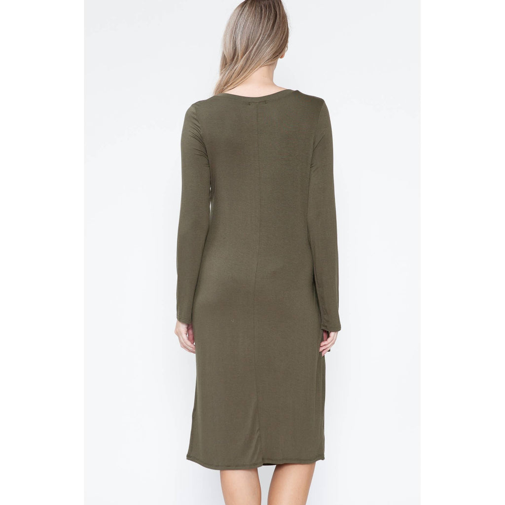 Story Teller - Maternity Long Sleeve Sexy Lounge Bodycon Midi Spring Dress