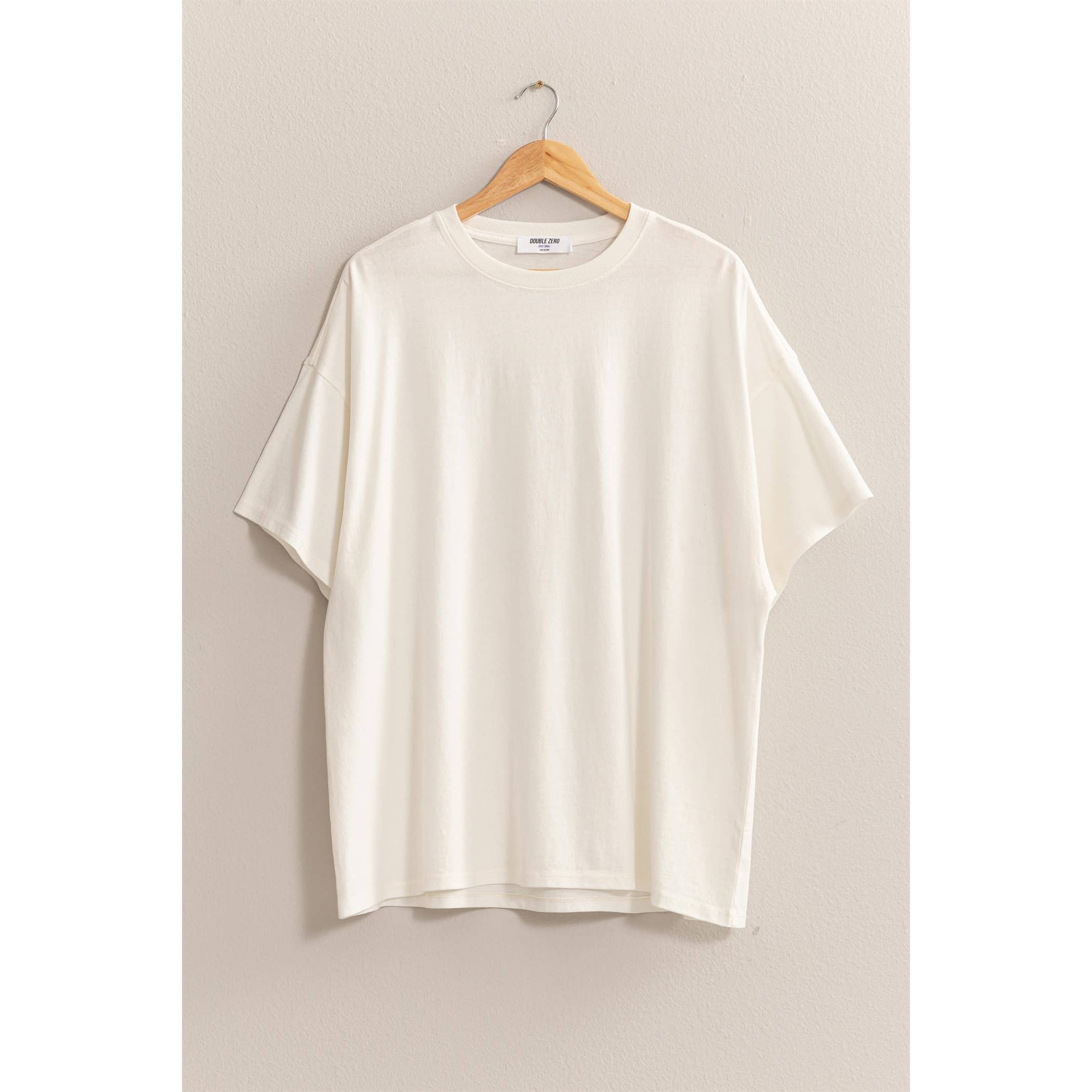 HYFVE - DZ24E437-OVERSIZED DISTRESSED COTTON T-SHIRT