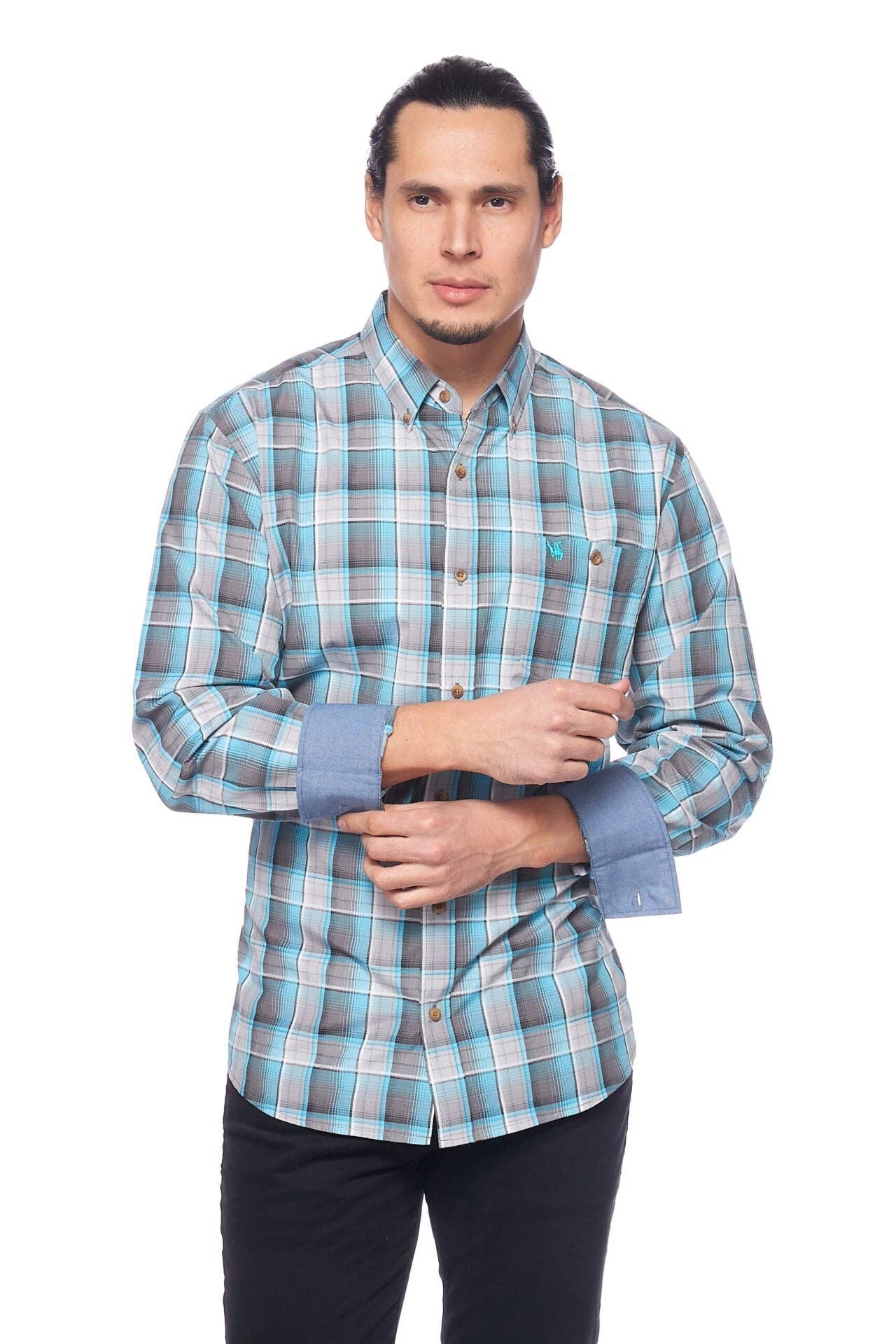 Rodeo Clothing - BUTTON-DOWN PLAID SHIRTS – With Logo