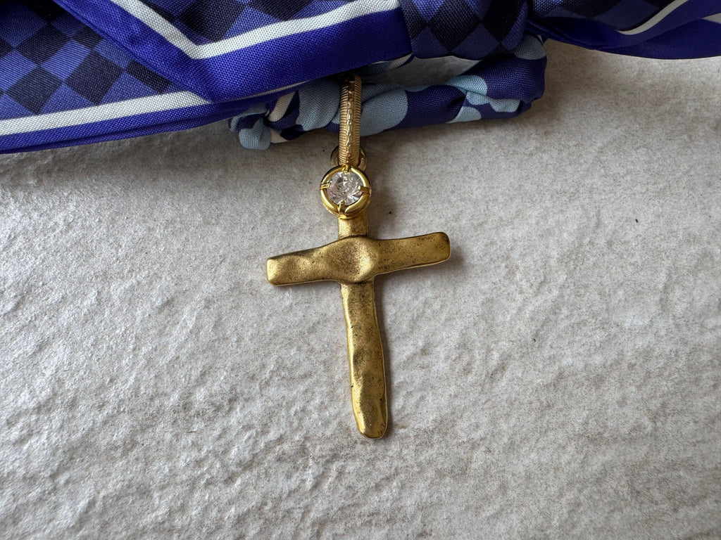 Golden Faith Scarf Necklace