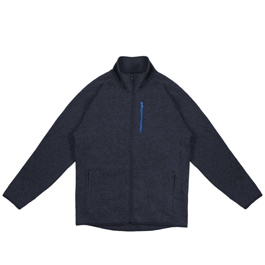 Burnside - Mens Full Zip Sweater Knit Jacket