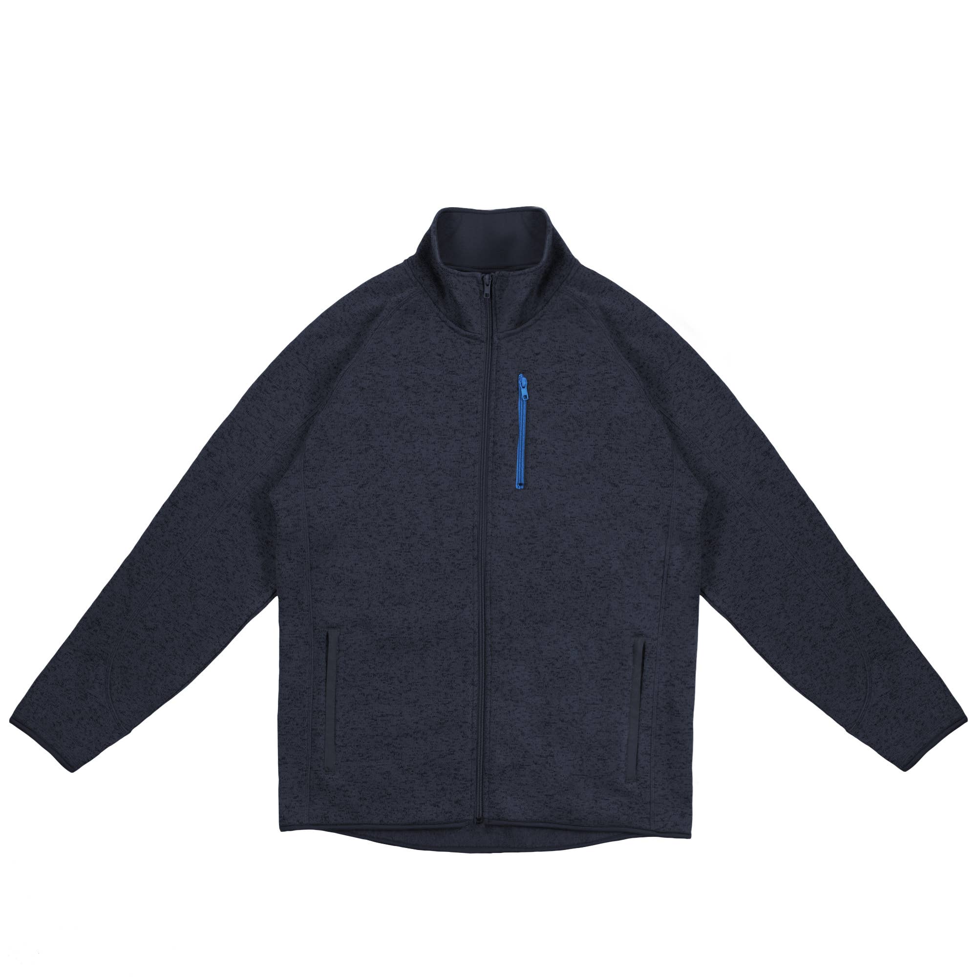 Burnside - Mens Full Zip Sweater Knit Jacket