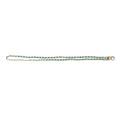 Teal and silver twisted phone chain with a southwestern design, featuring alternating links and a clasp for hands-free use.