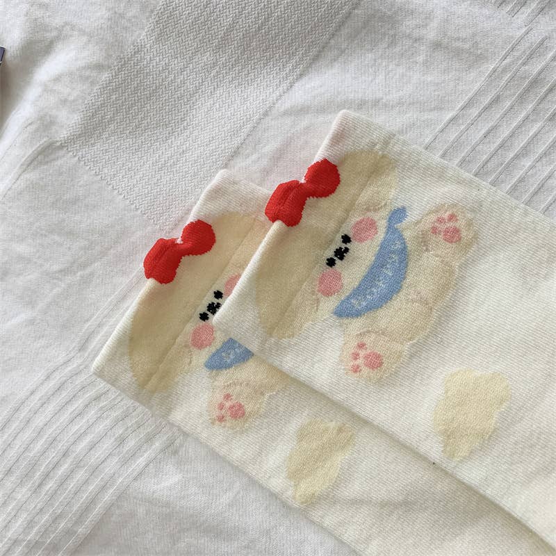 Cartoon Animal Patterns Themed Crew Socks