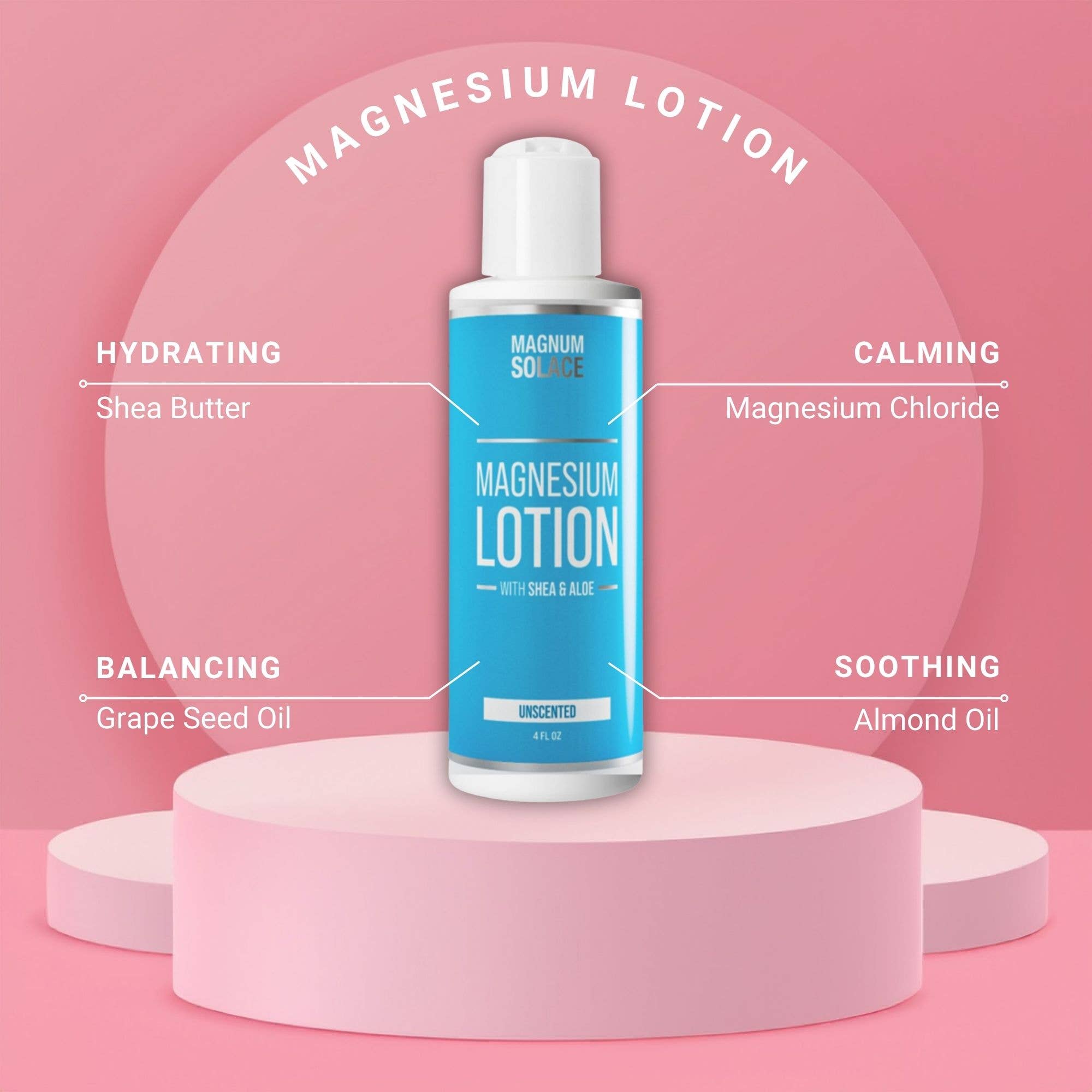 Magnum Solace - Magnesium Lotion - Restless Legs & Muscle Pain Relief