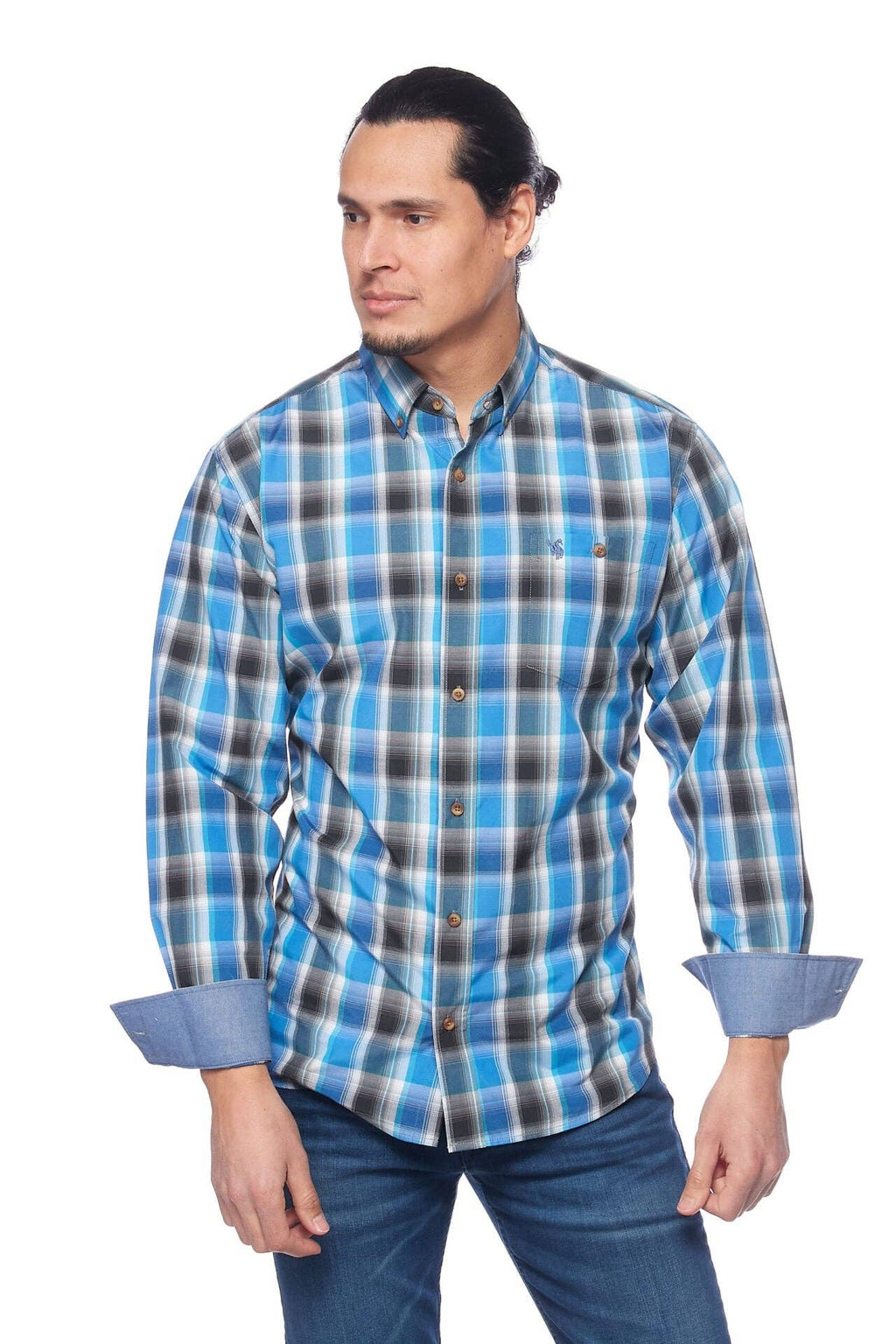 Rodeo Clothing - BUTTON-DOWN PLAID SHIRTS – With Logo