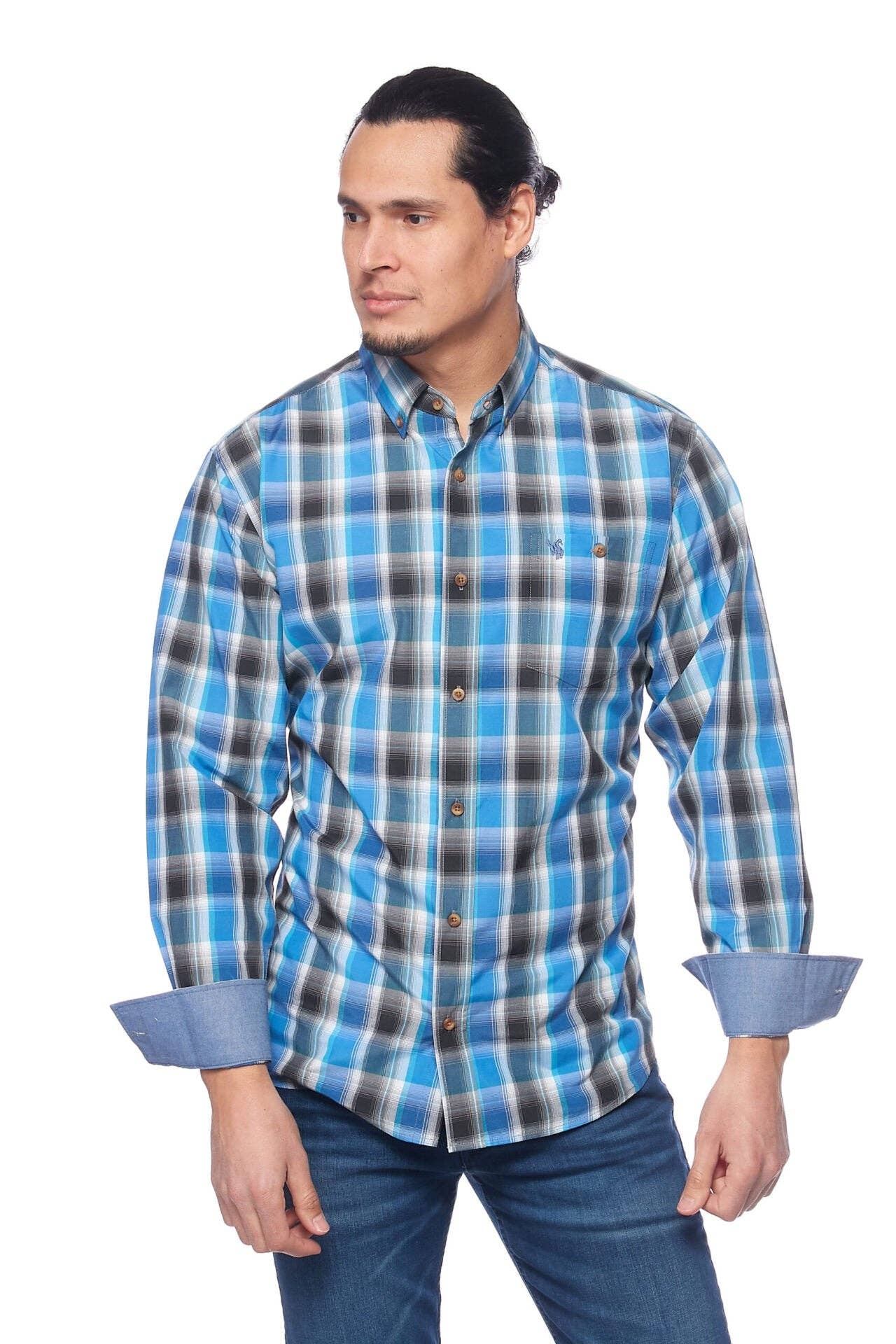 Rodeo Clothing - BUTTON-DOWN PLAID SHIRTS – With Logo