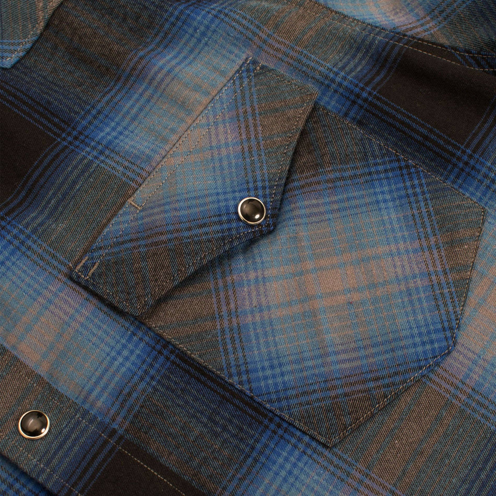 Rodeo Clothing - Chemises en flanelle western à manches longues et à boutons-pression pour hommes