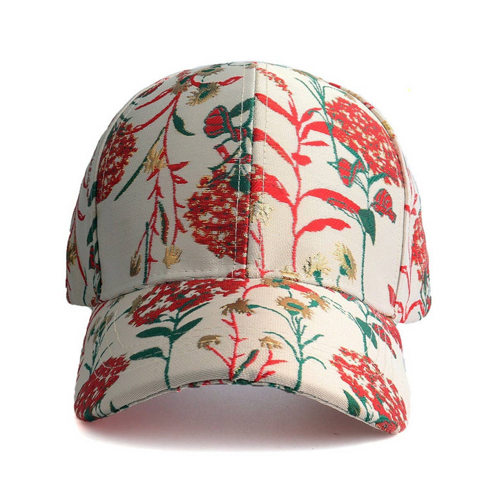 ACCITY - Blue, Red Dandelion Jacquard Baseball Cap Sun Hat_CWAH0991