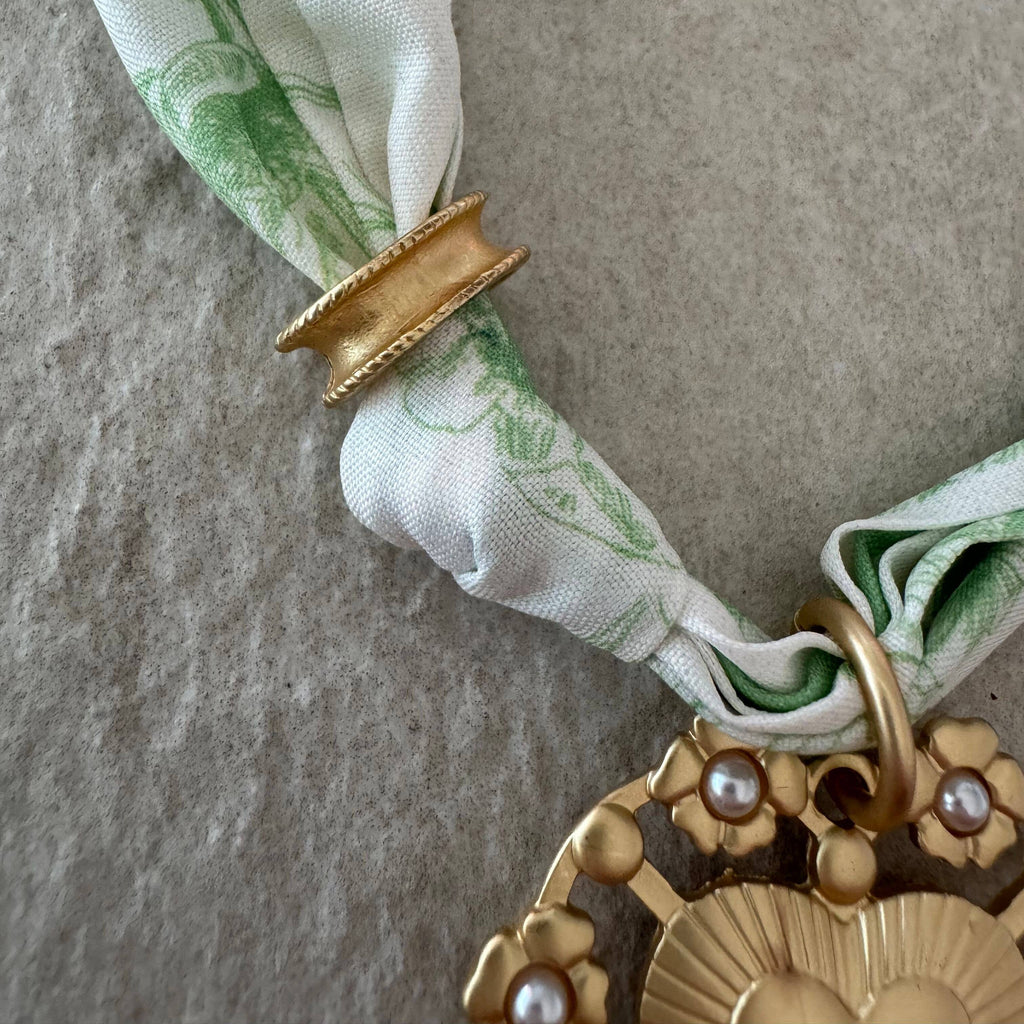 Loulu Designs - Floral Embrace Scarf Necklace