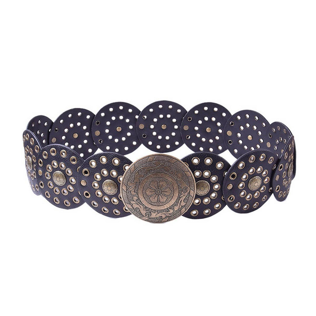 ACCITY - NEW RETRO FASHION RIVET EYELET DISC BELT_CWABE0488