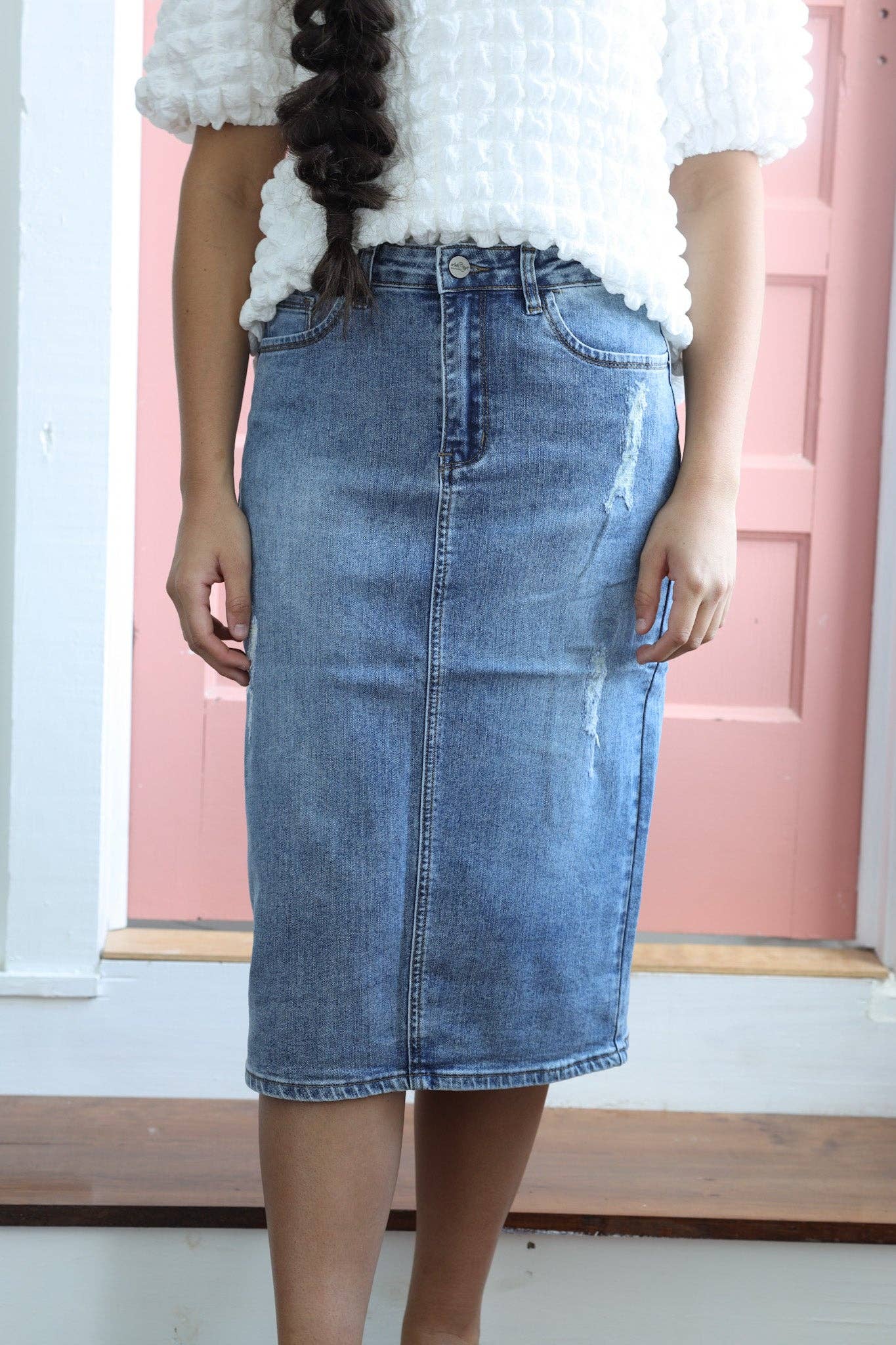 Ada Faye - Addie Denim Skirt - Dark