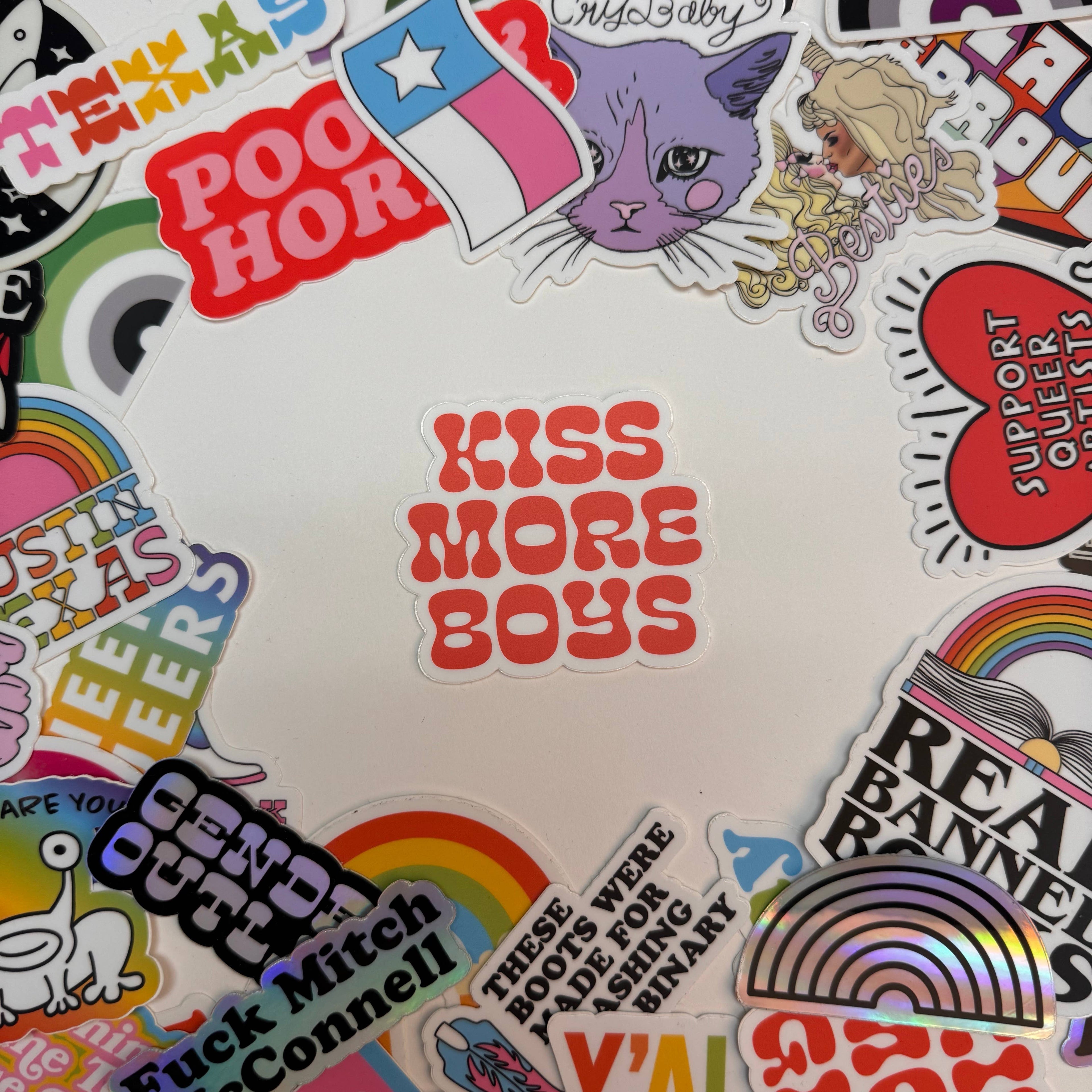 Kiss More Boys Sticker