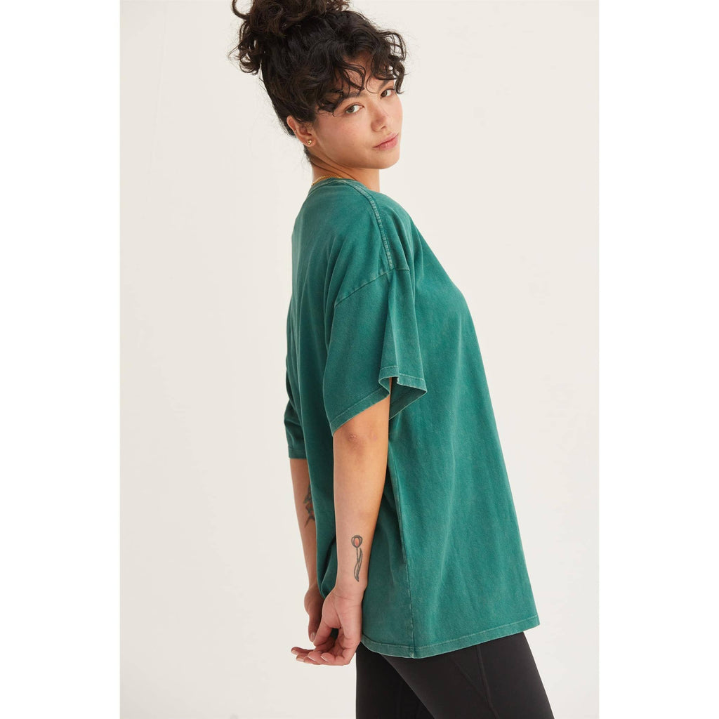 HYFVE - DZ24E437-OVERSIZED DISTRESSED COTTON T-SHIRT