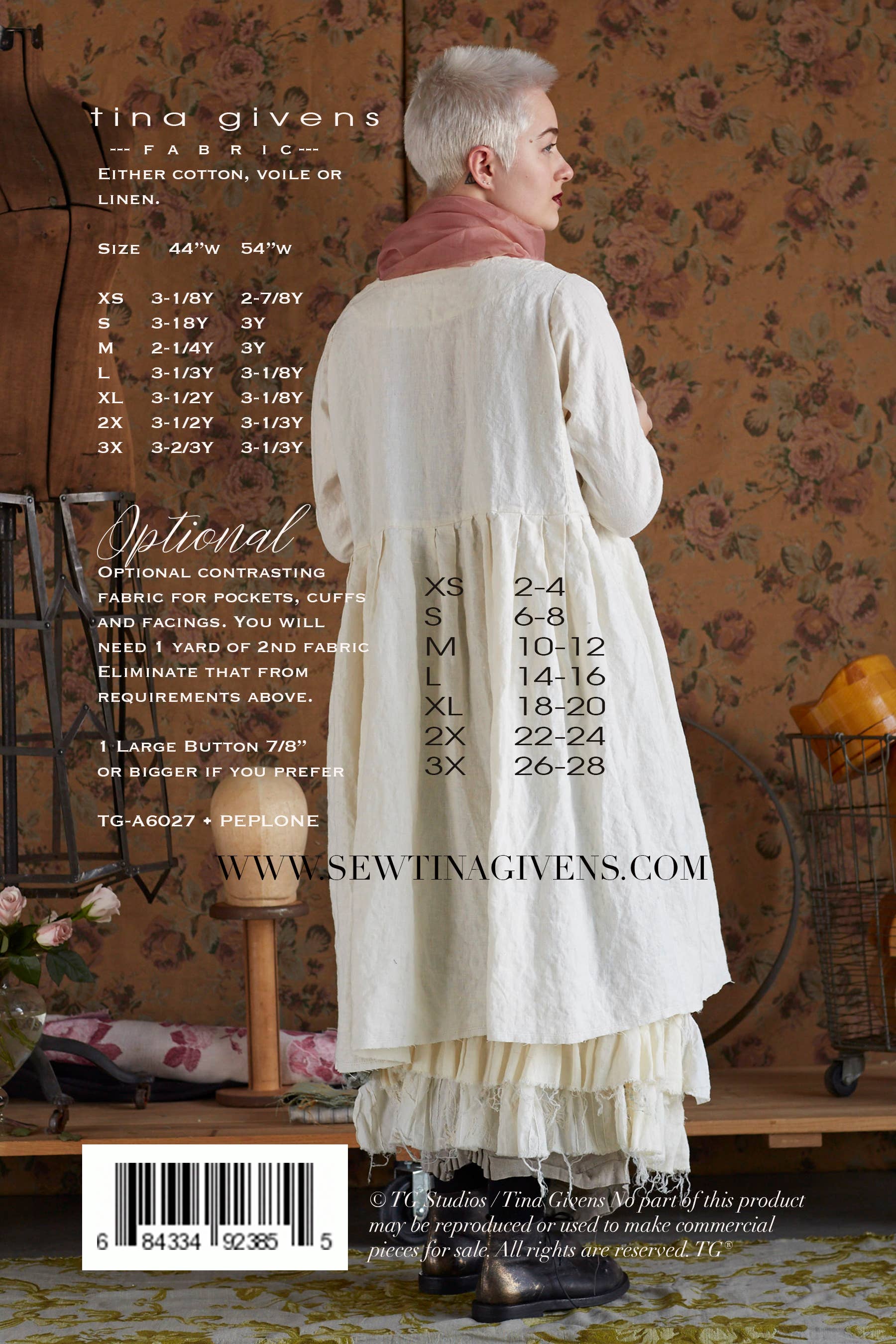Tina Givens - PEPLONE JACKET AND TUNIC TG-A6027