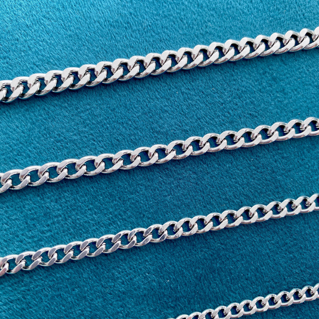Stainless Steel Chain Necklace, Curb Chain,Waterproof Chain