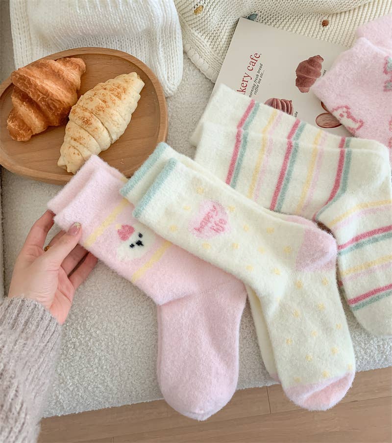 Fuzzy Thick Warm Kawaii Puppy Fluffy Autumn Winter Socks