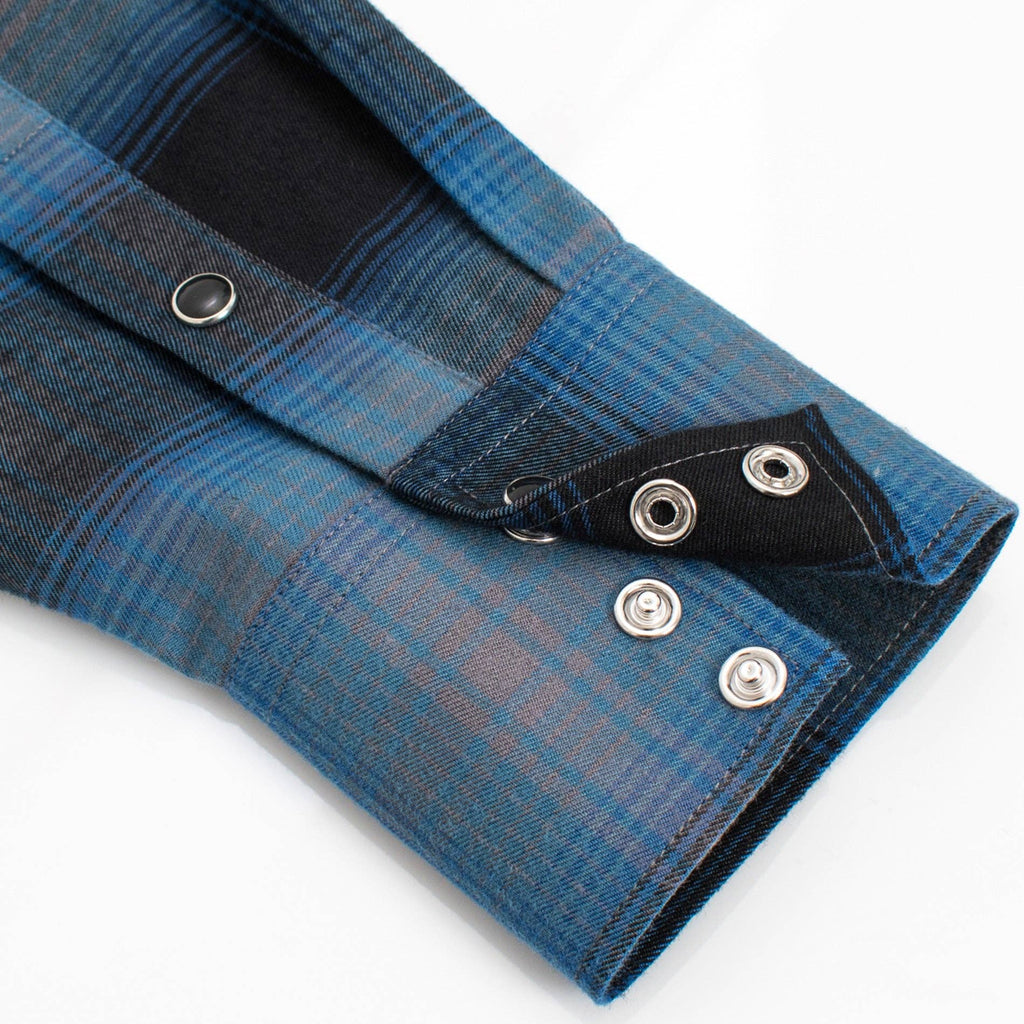 Rodeo Clothing - Chemises en flanelle western à manches longues et à boutons-pression pour hommes
