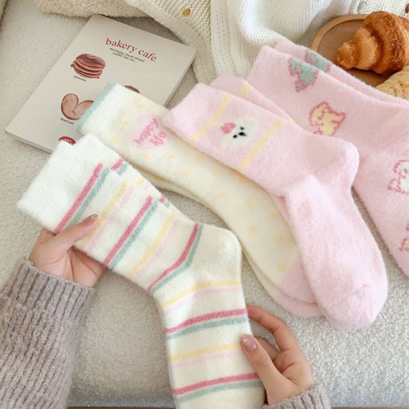 Fuzzy Thick Warm Kawaii Puppy Fluffy Autumn Winter Socks