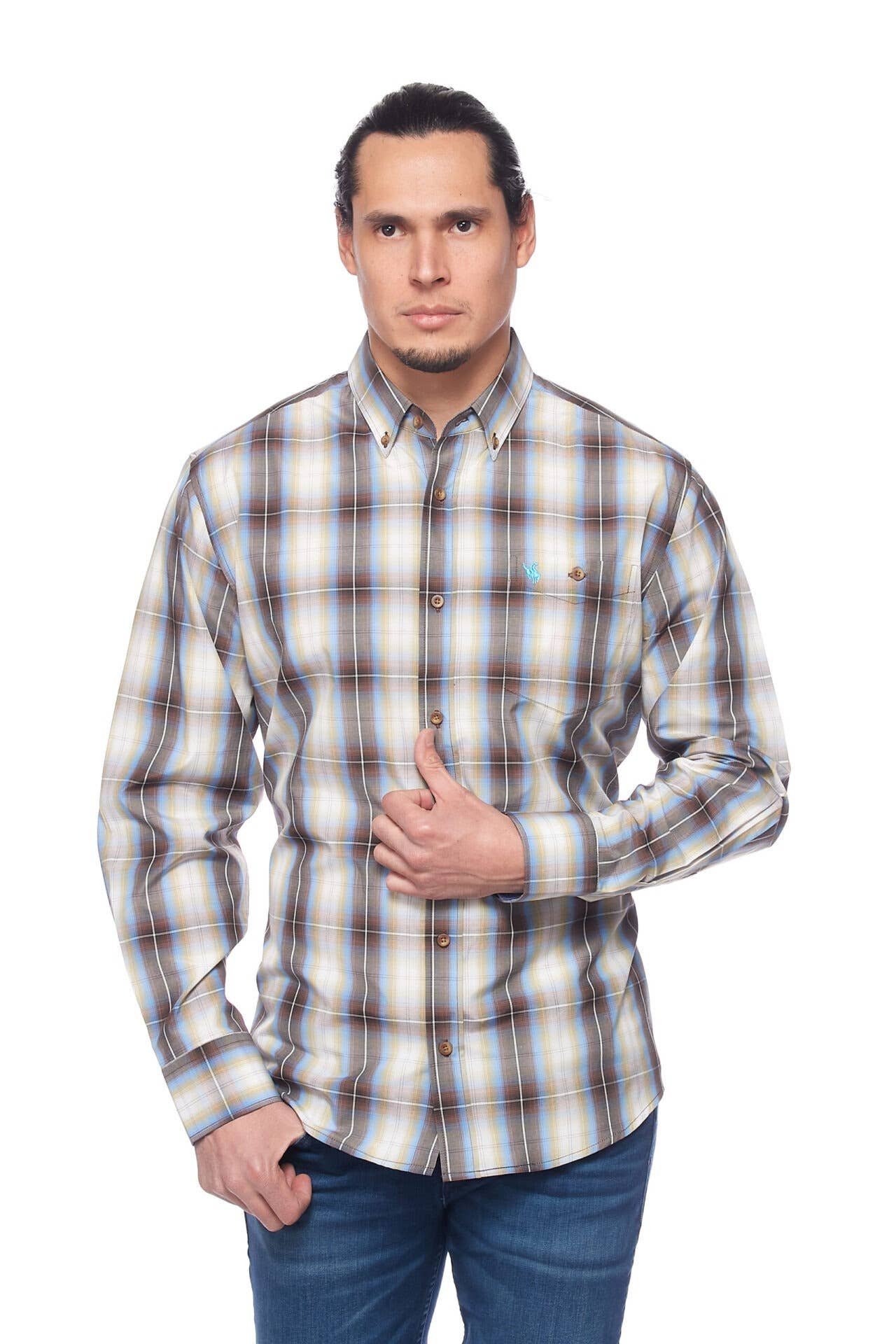 Rodeo Clothing - Men's Western Apparel Regular Fit Plaid shirts
