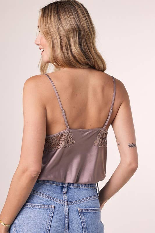 Silky Lace Trim Camisol