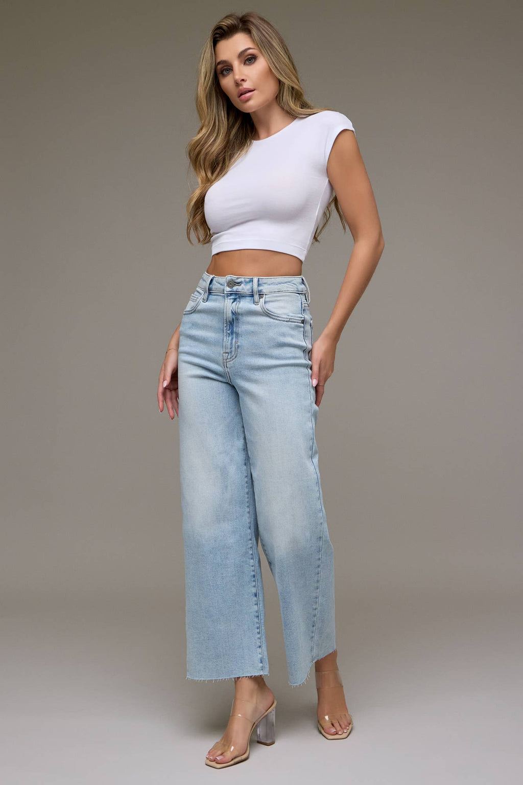 Hidden Jeans - Light Wash Clean Stretch Wideleg
