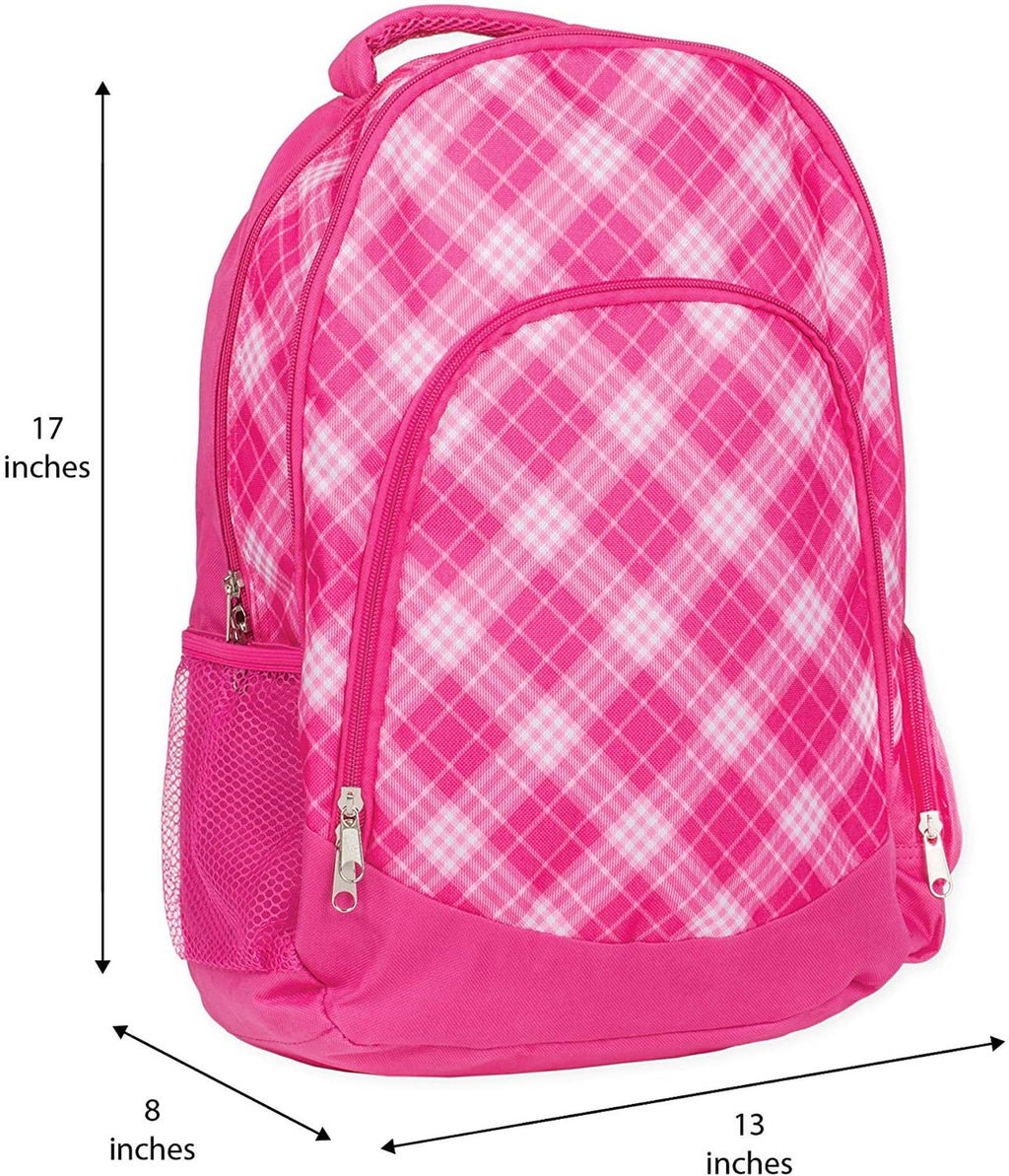Pink Preppy Plaid Backpack