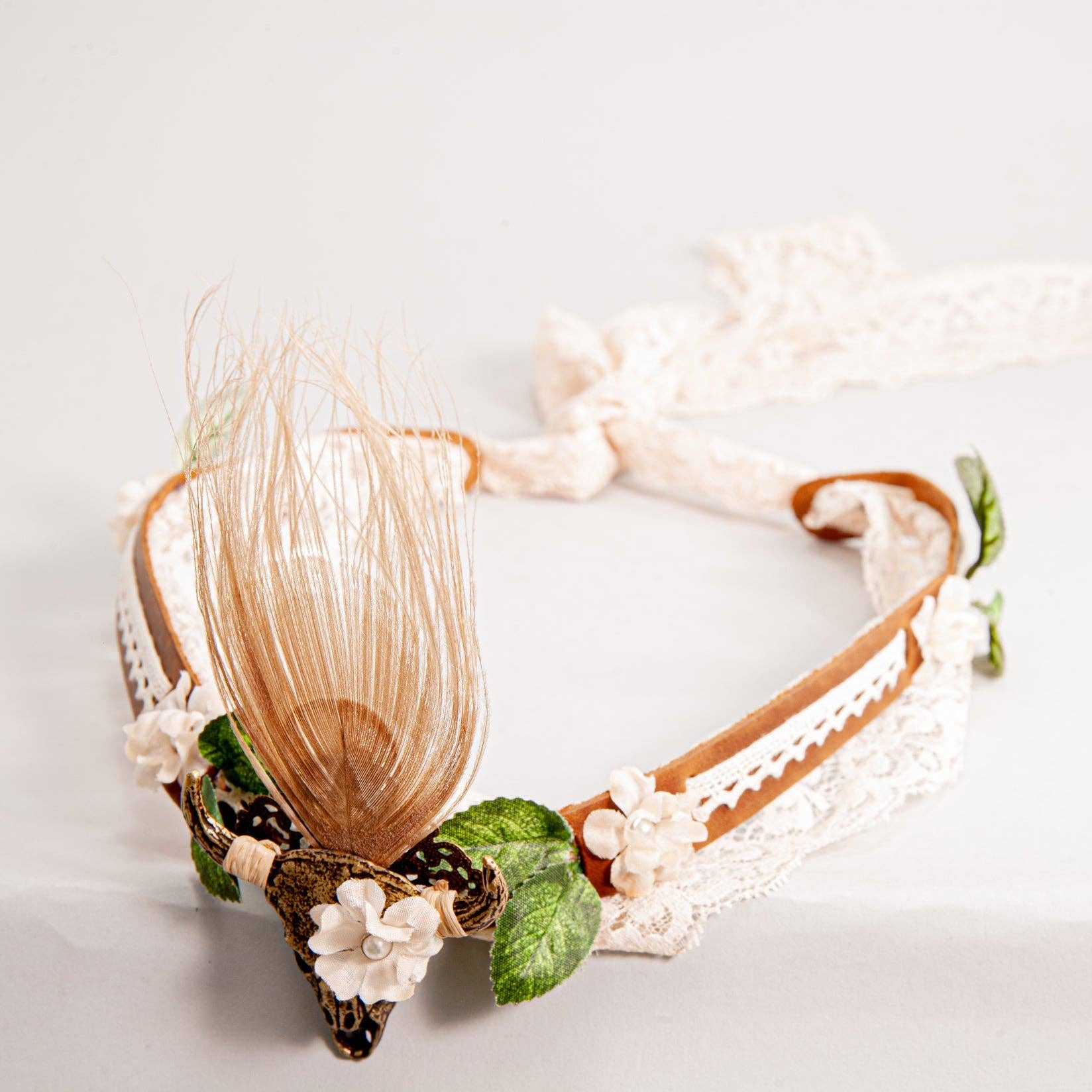 American Hat Makers - Leather and Lace Hat Band - Style True Love
